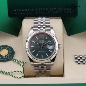 2025 Rolex Datejust 126334 41mm Mint Green Jubilee 18K Gold Steel Complete