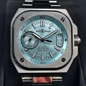 Bell & Ross Br-X5 with ice blue dial, full set! Ref. BRX5R-IB-ST/SST