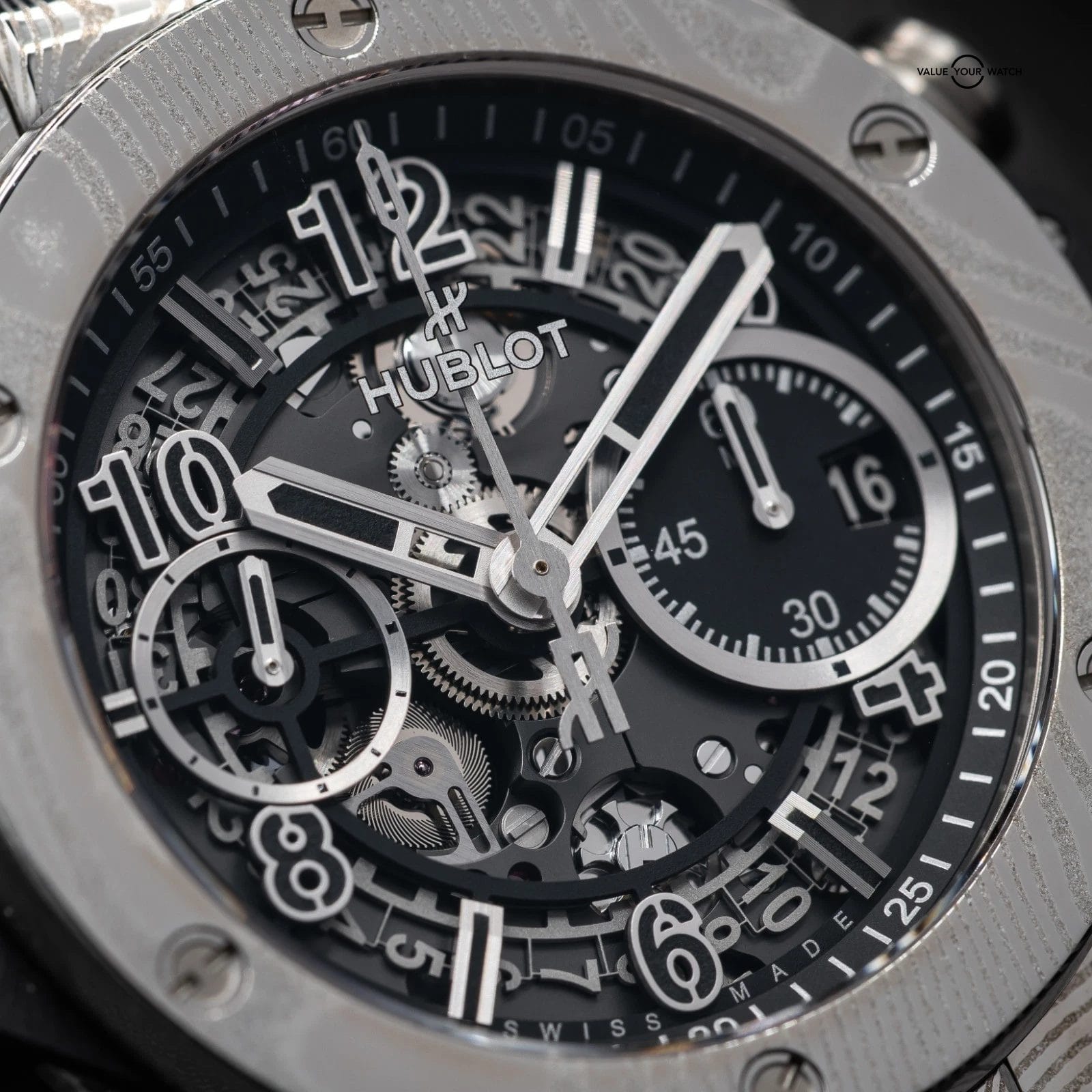 Hublot Big Bang Unico Gourmet 42mm Damascus Steel! Limited run, Full Set! VIDEO - Image 6