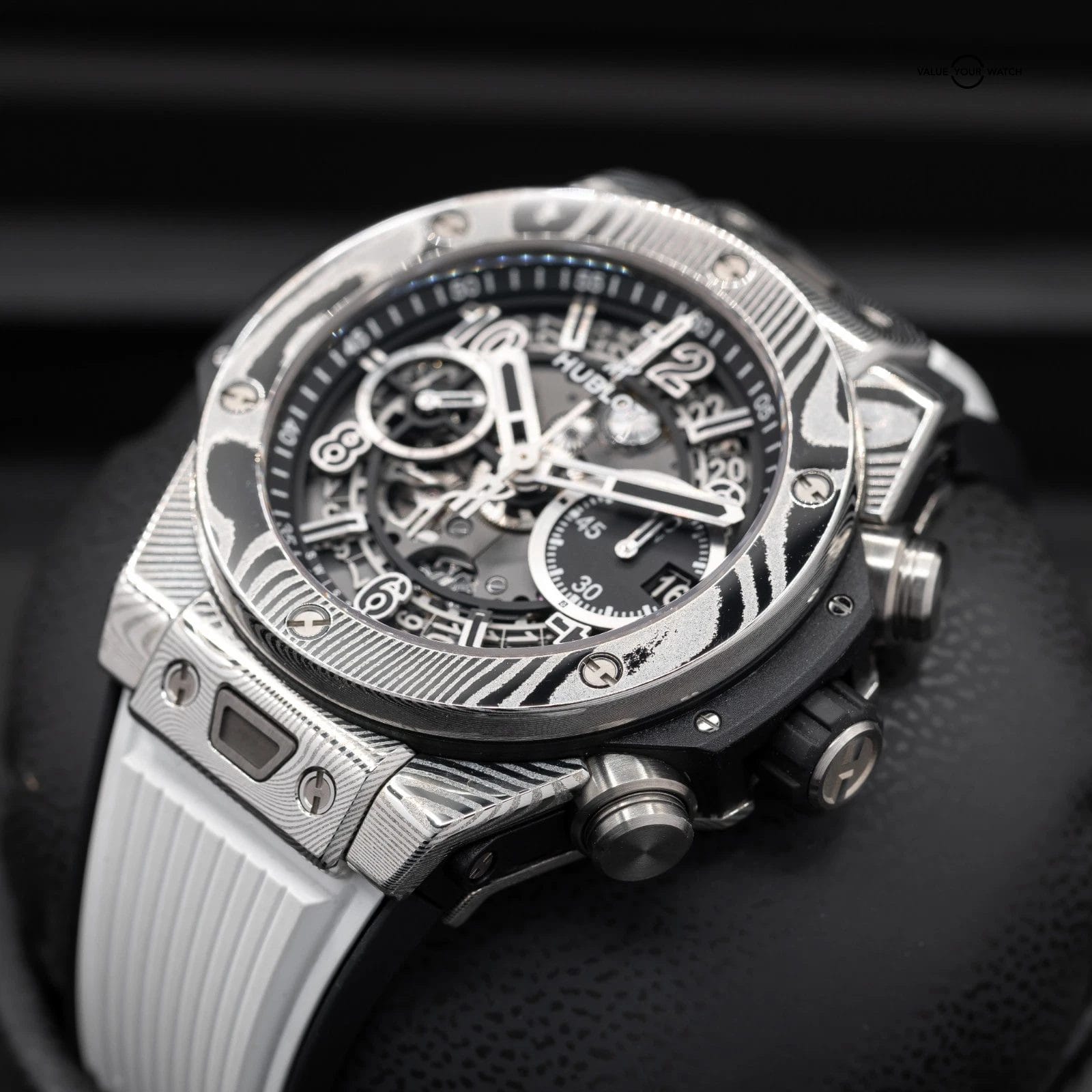 Hublot Big Bang Unico Gourmet 42mm Damascus Steel! Limited run, Full Set! VIDEO - Image 9