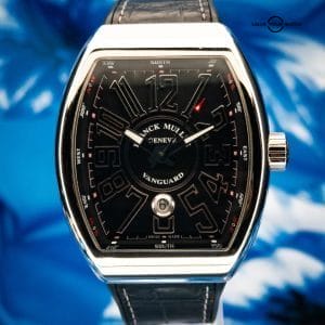 Franck Muller Vanguard V 45 SC DT AC.NR Stainless Steel Black Dial 44mm Full Set