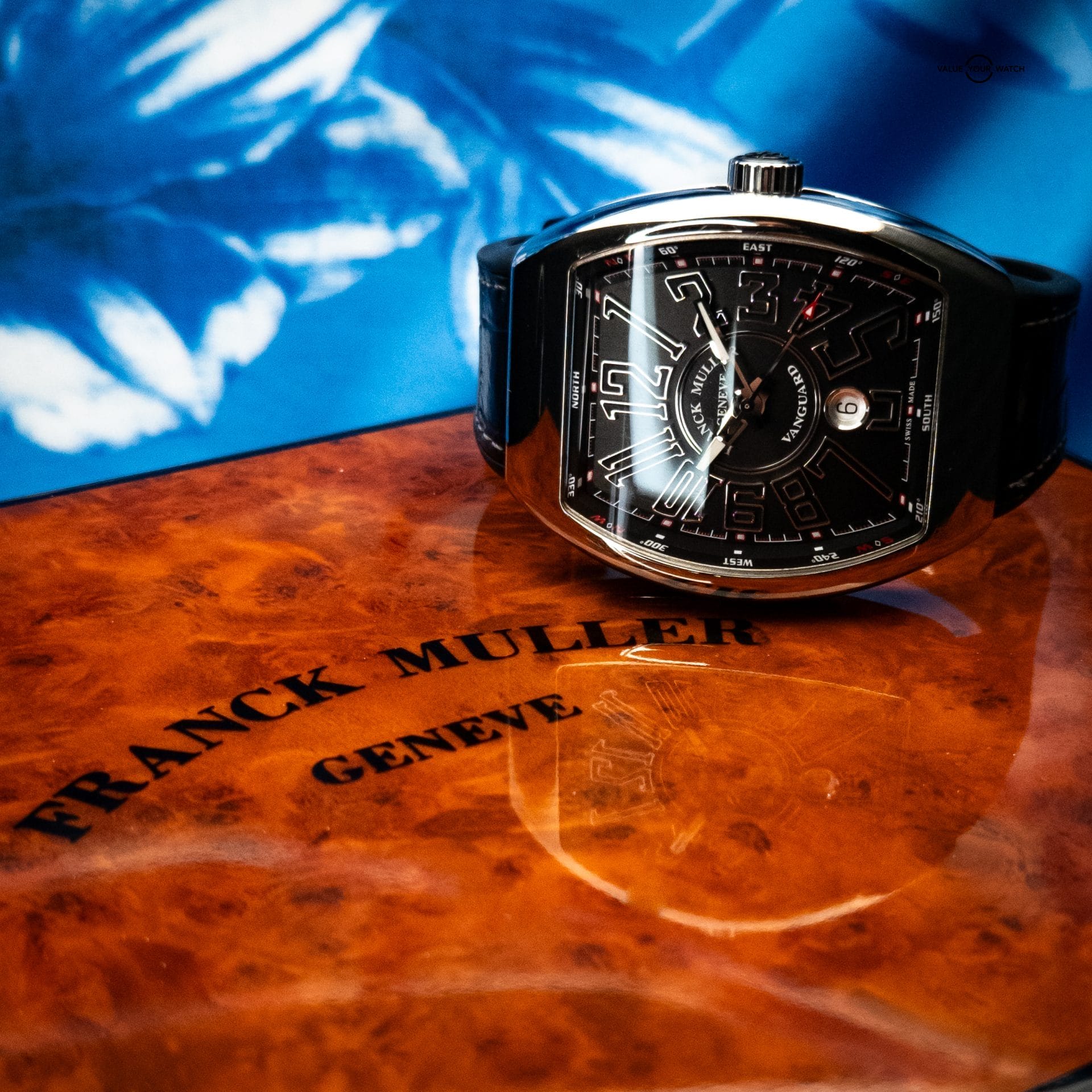 Franck Muller Vanguard V 45 SC DT AC.NR Stainless Steel Black Dial 44mm Full Set - Image 8