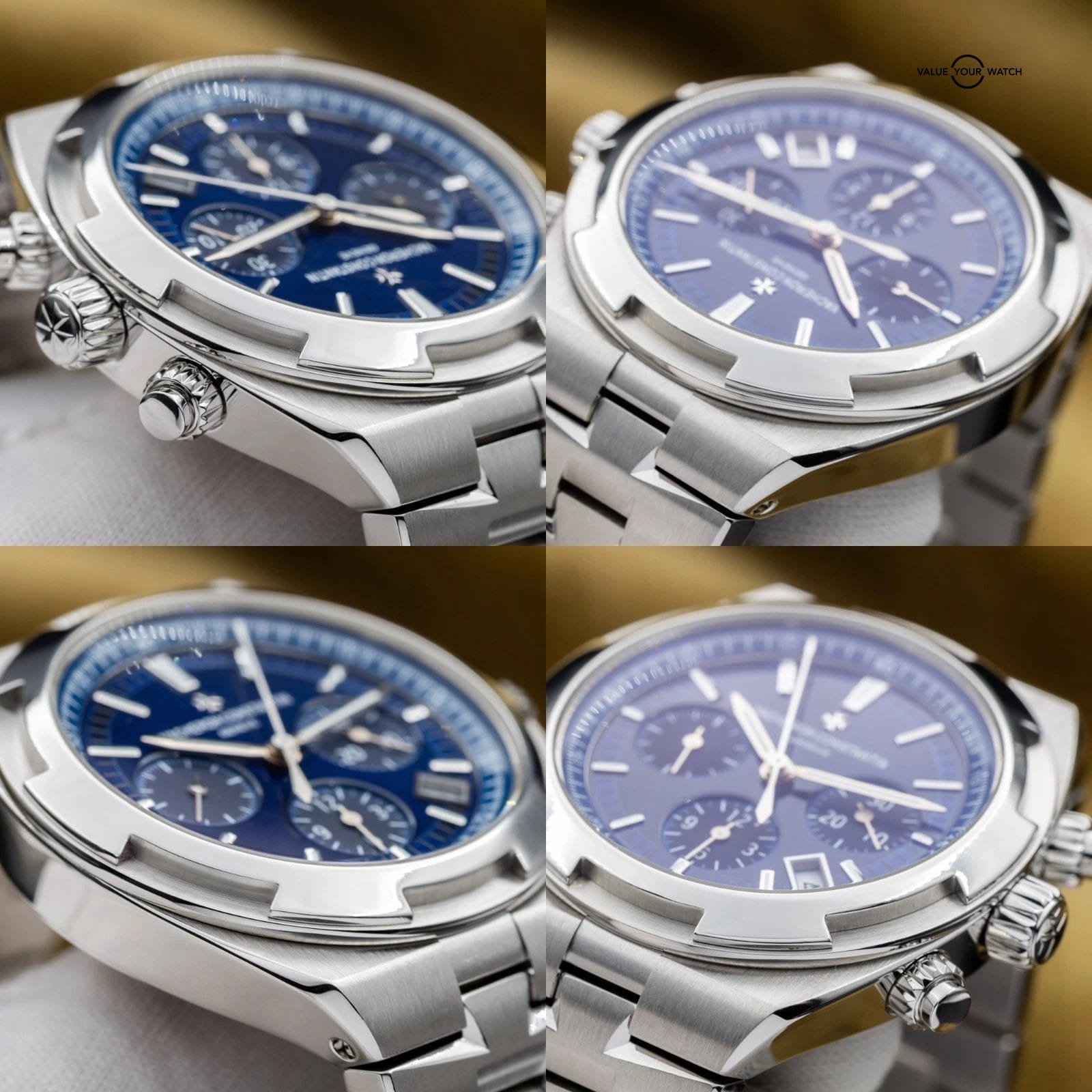 Vacheron Constantin Overseas Chronograph 5500V Blue 42.5mm VC Full Set w/Straps - Image 11