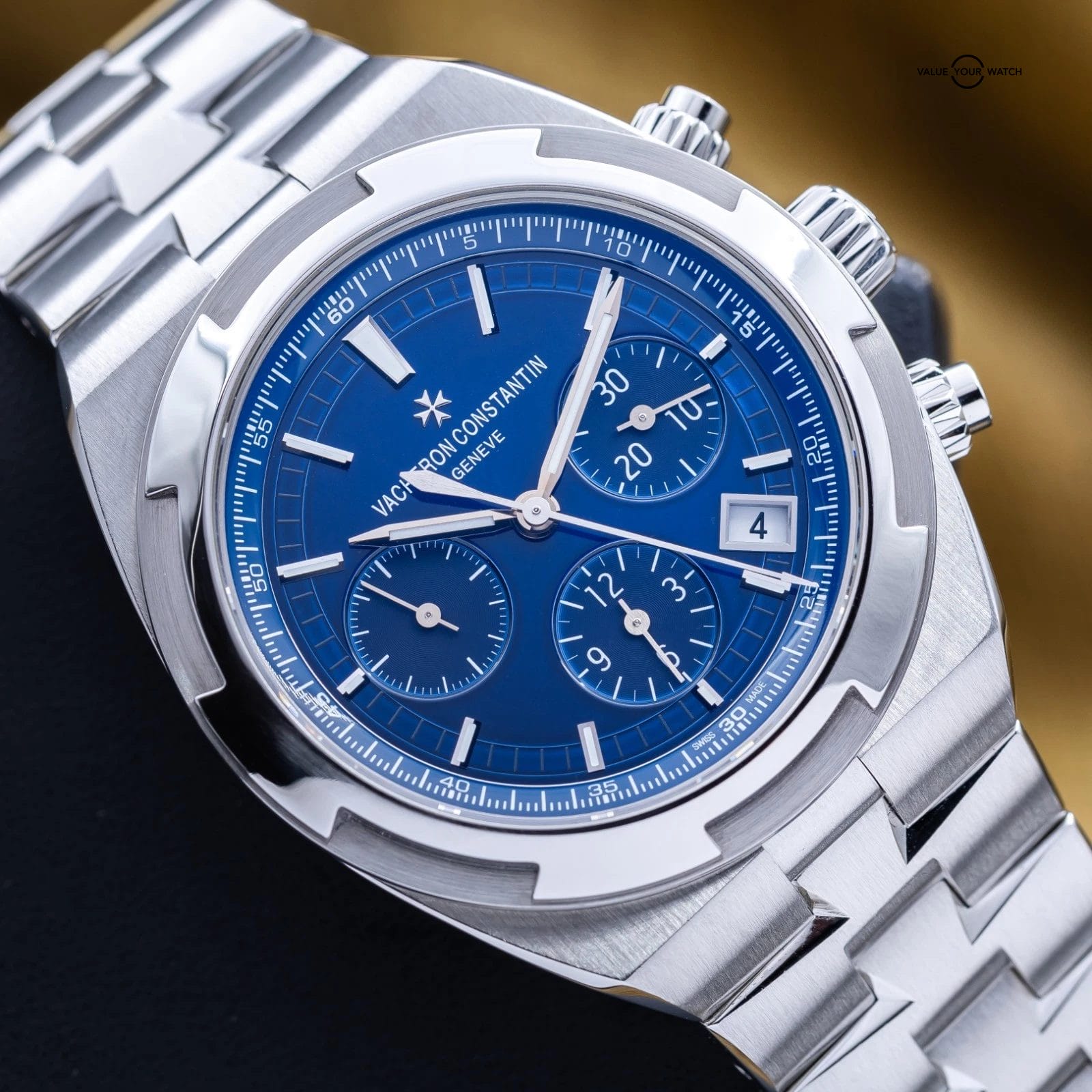 Vacheron Constantin Overseas Chronograph 5500V Blue 42.5mm VC Full Set w/Straps