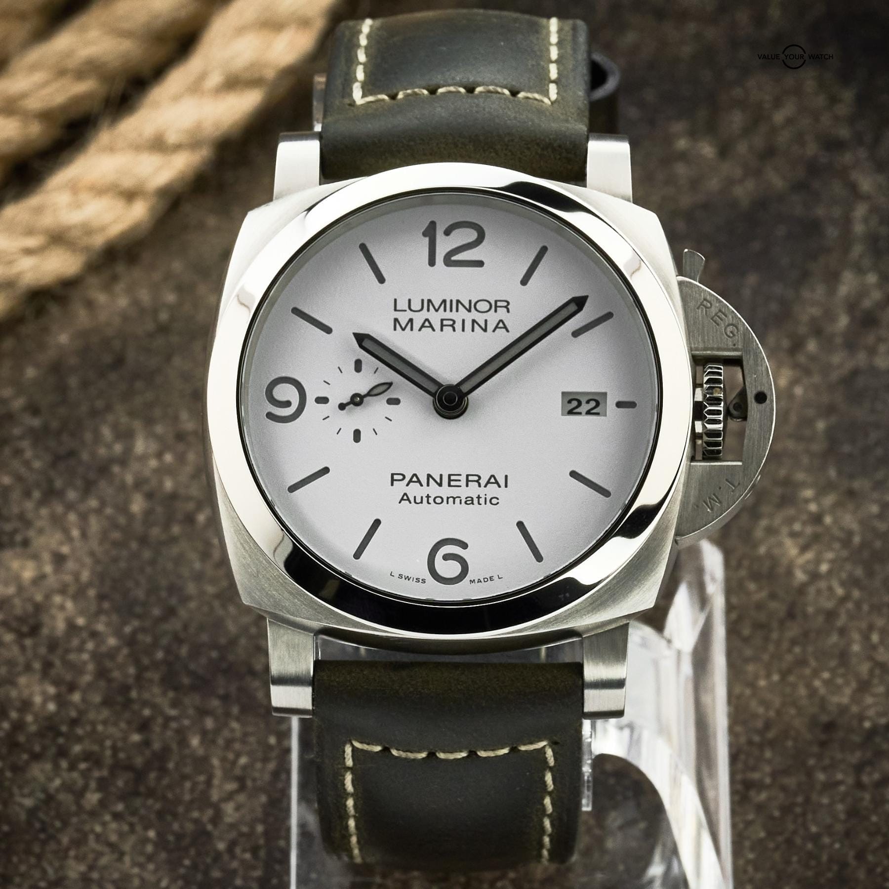 Panerai Luminor Marina 44mm Steel White Dial PAM01314 Full Set