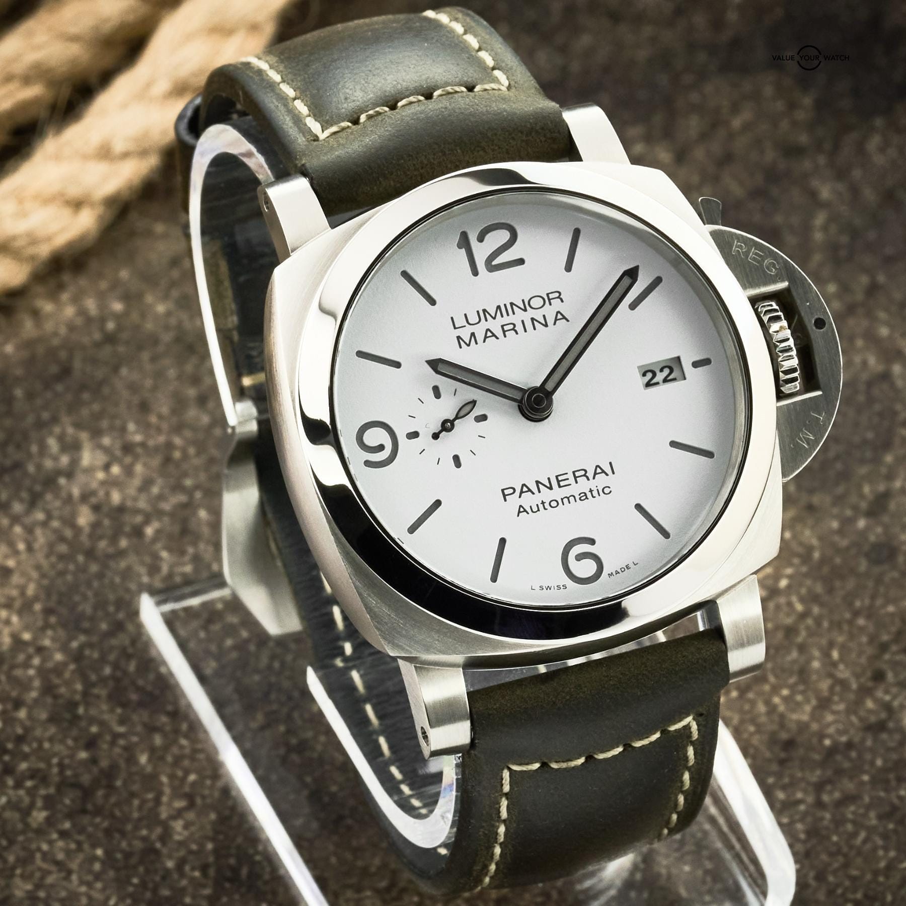 Panerai Luminor Marina 44mm Steel White Dial PAM01314 Full Set - Image 6