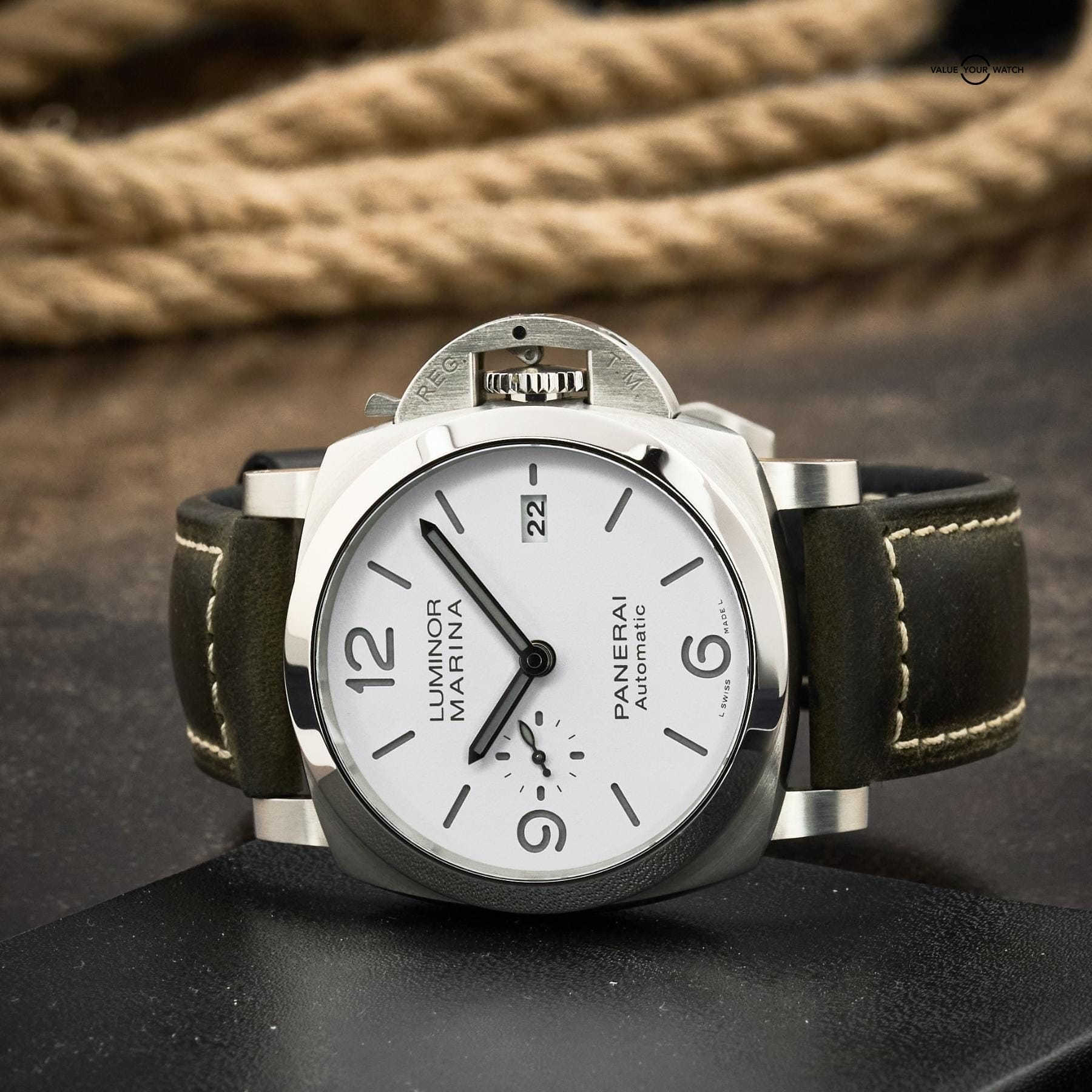 Panerai Luminor Marina 44mm Steel White Dial PAM01314 Full Set - Image 9