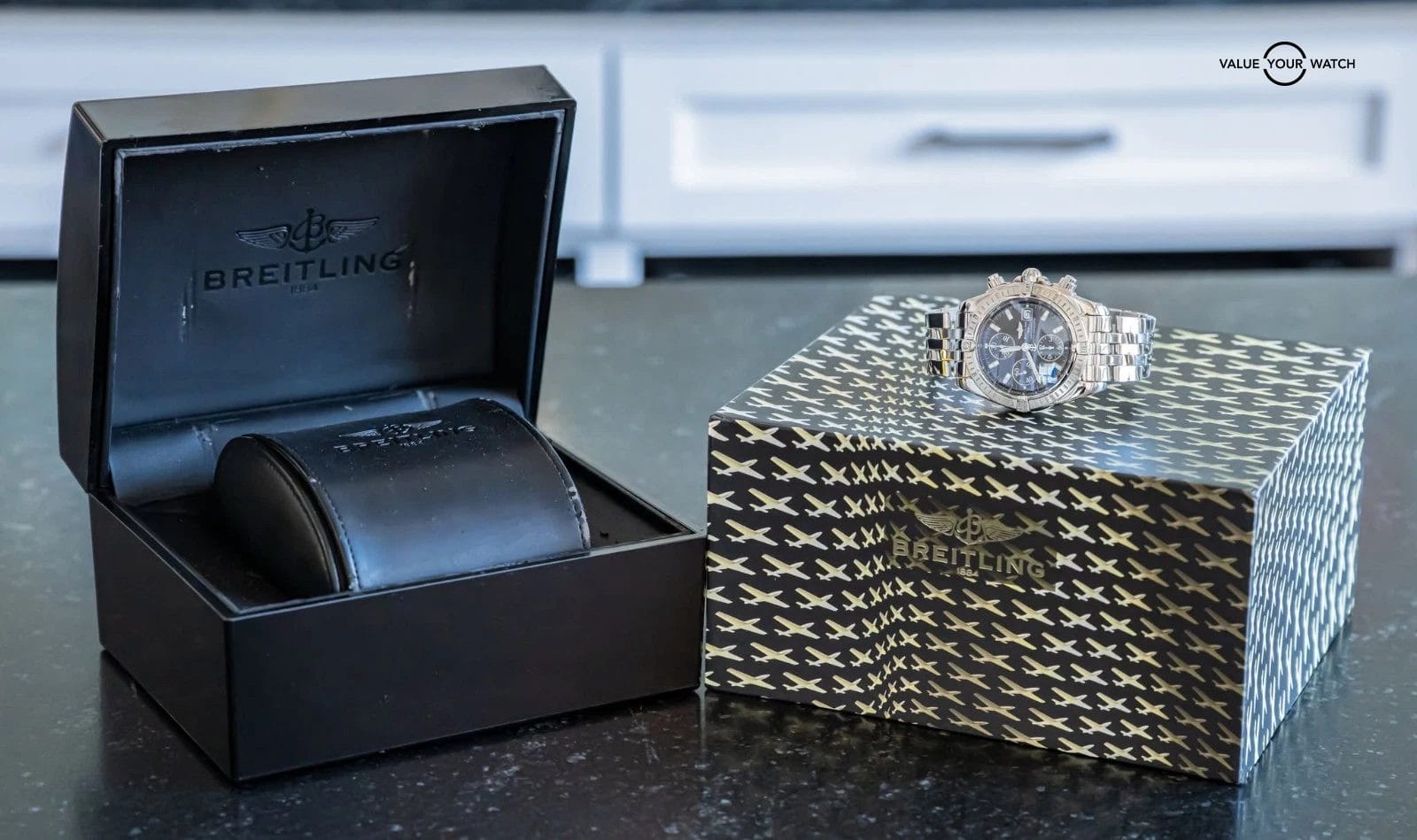 Breitling Chronomat Evolution 43mm Gray Dial Bracelet Box Chronograph A13356 - Image 5