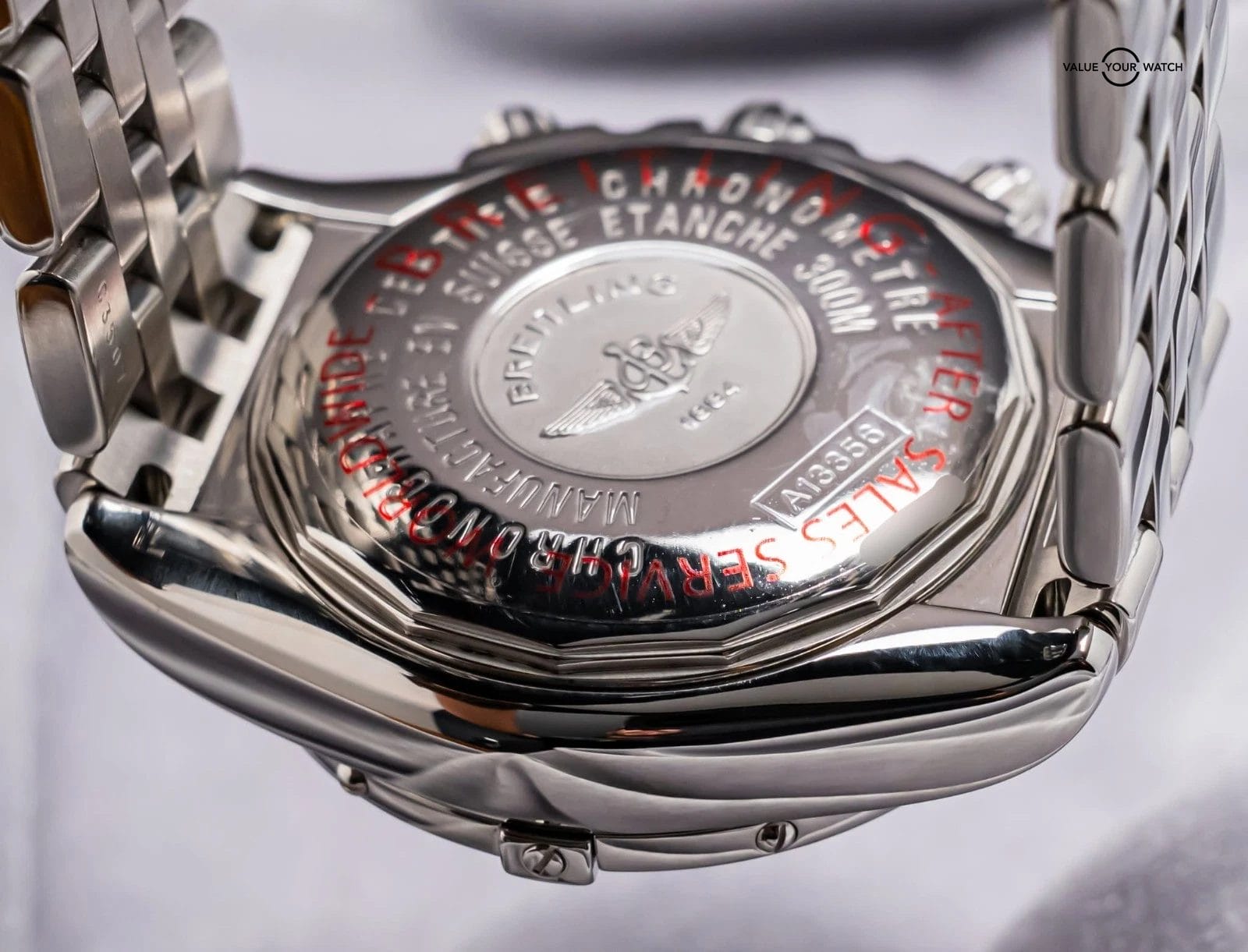 Breitling Chronomat Evolution 43mm Gray Dial Bracelet Box Chronograph A13356 - Image 18