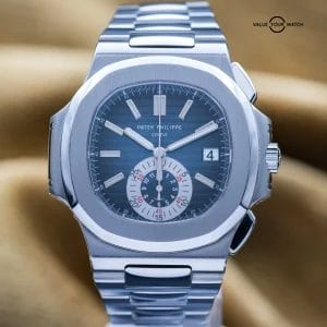 FRESH SERVICE Patek Philippe Nautilus Chrono Steel Blue Dial 40mm 5980/1A-001