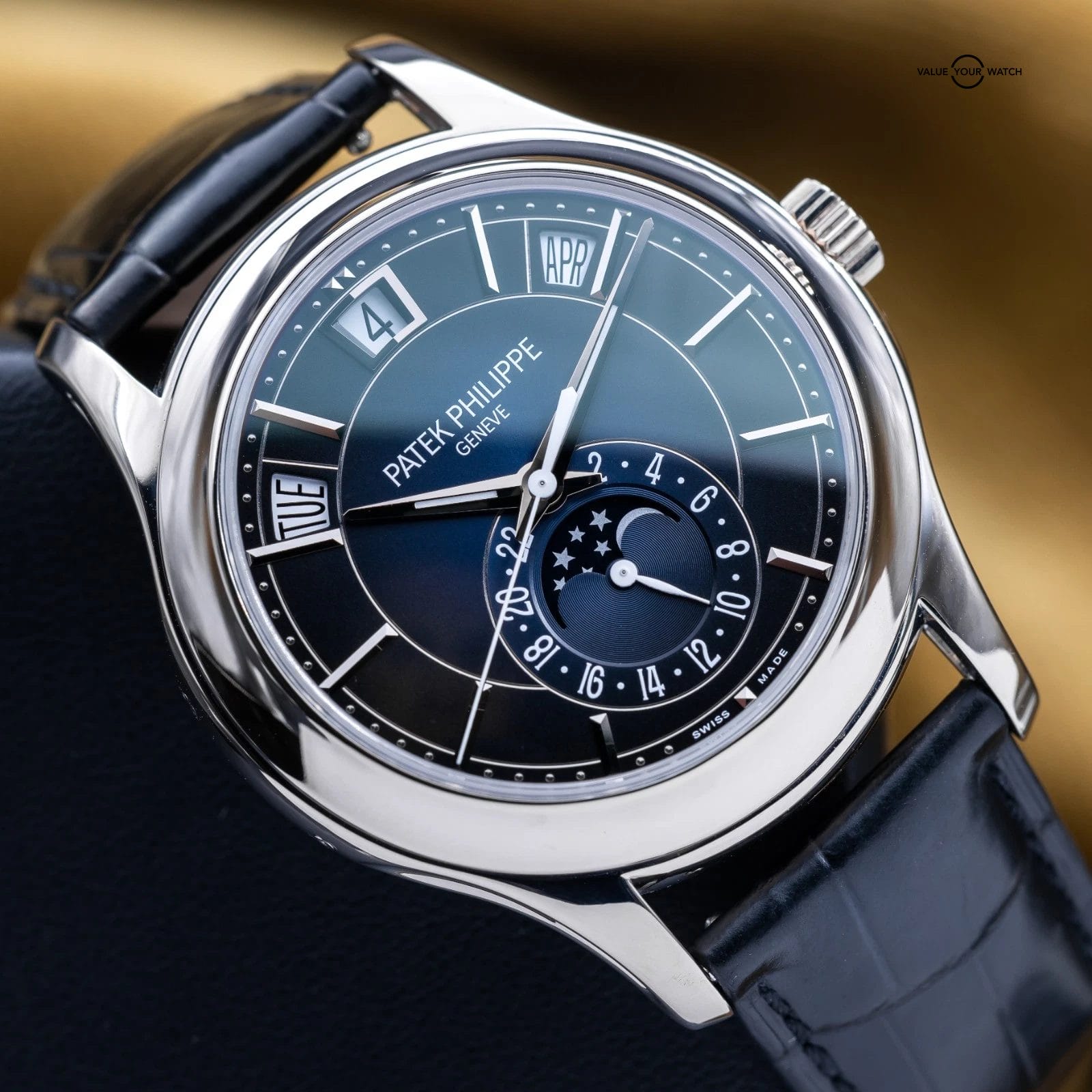 Patek Philippe Annual Calendar Moonphase White Gold Blue 40mm - 5205G Full Set - Image 16