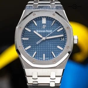 Audemars Piguet Royal Oak Blue Men’s Watch – 15500ST.OO.1220ST.01 Full Set