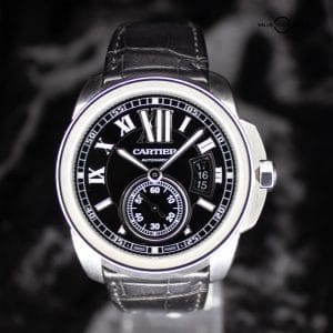 Cartier Calibre de Cartier W7100041 42MM Steel Black Dial Full Set WARRANTY