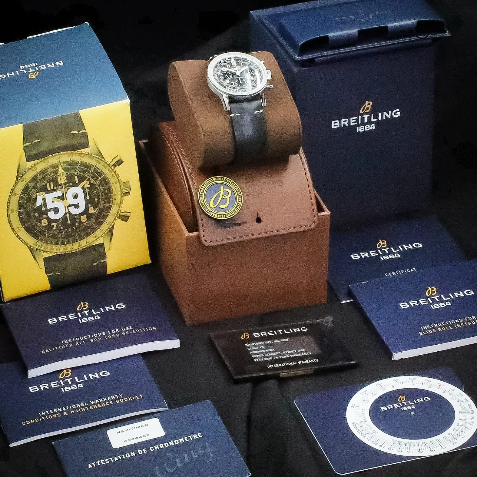 Sold!! Breitling Navitimer Ref. 806 – 1959 Re-Edition Ref. AB0910371B1X1 Full set, Like New - Image 2