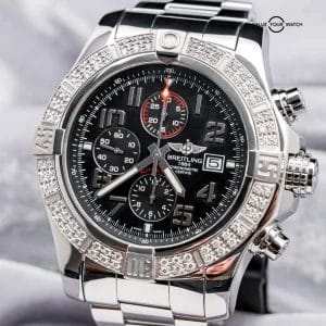 Breitling Super Avenger II Chronograph 48mm FACTORY DIAMONDS $13K MSRP A13371