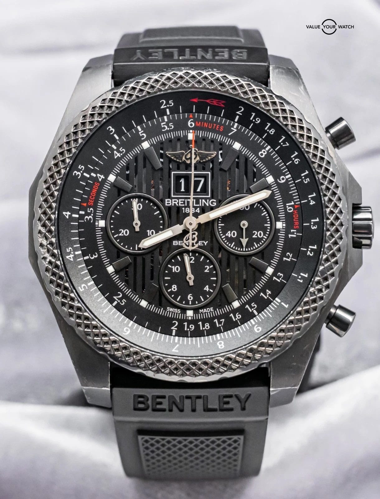 Breitling Bentley 6.75 Speed Midnight Carbon $11K MSRP Complete M44364 - Image 3