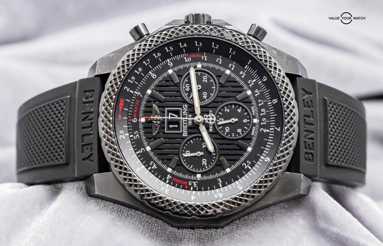 Breitling Bentley 6.75 Speed Midnight Carbon $11K MSRP Complete M44364 - Image 4