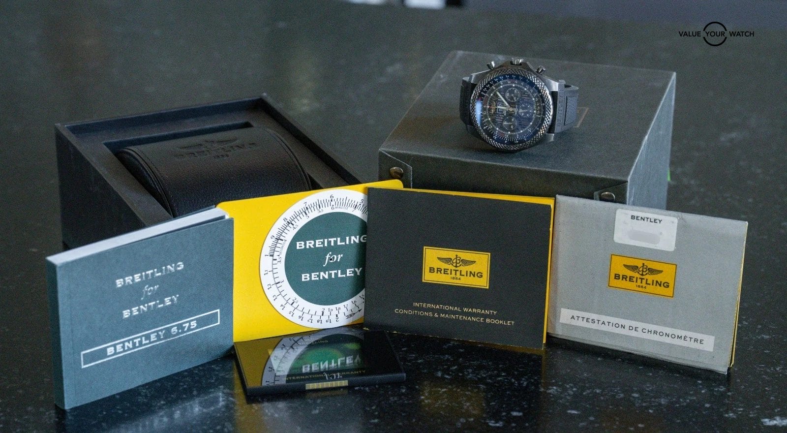 Breitling Bentley 6.75 Speed Midnight Carbon $11K MSRP Complete M44364 - Image 5