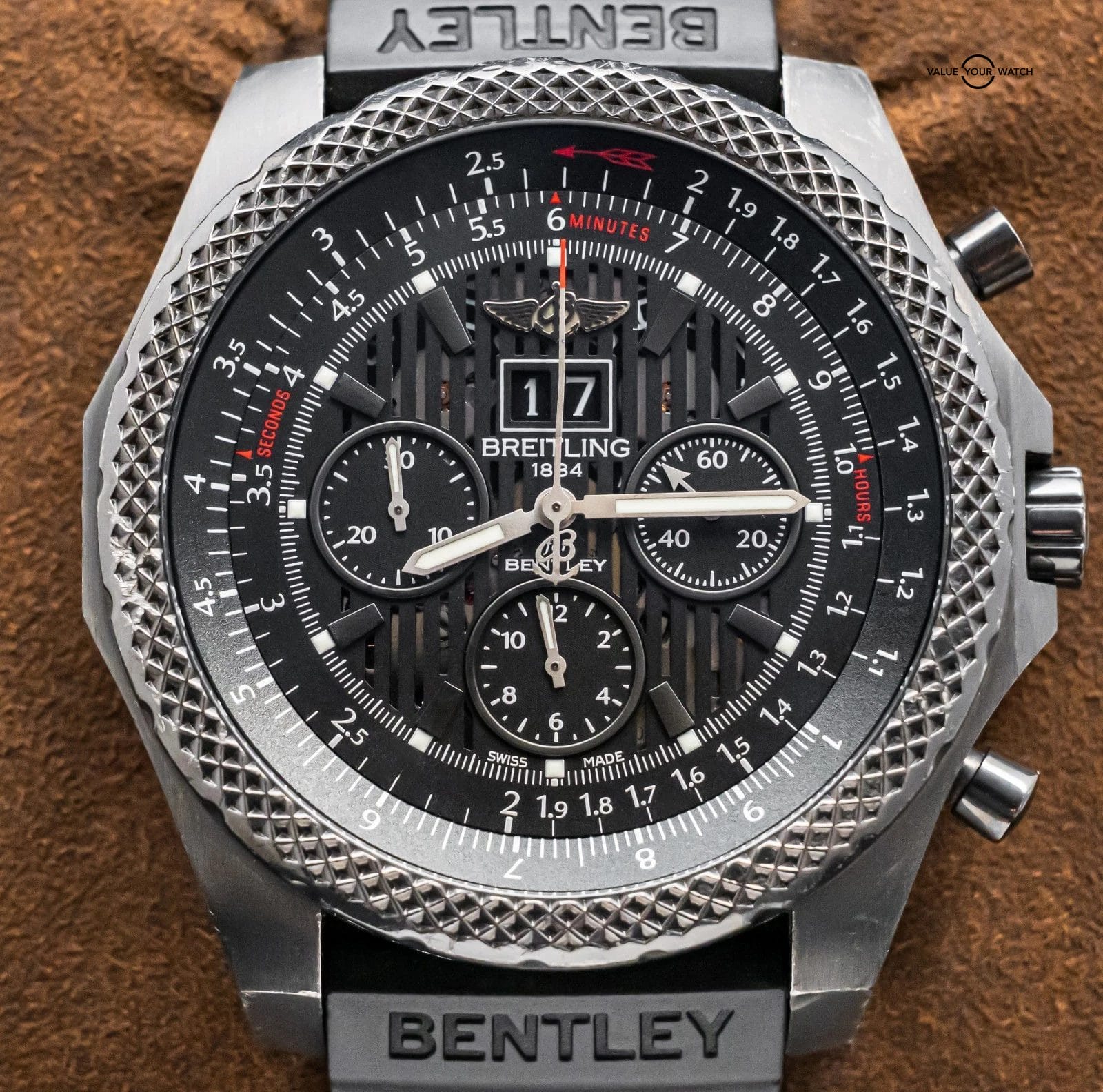 Breitling Bentley 6.75 Speed Midnight Carbon $11K MSRP Complete M44364 - Image 6