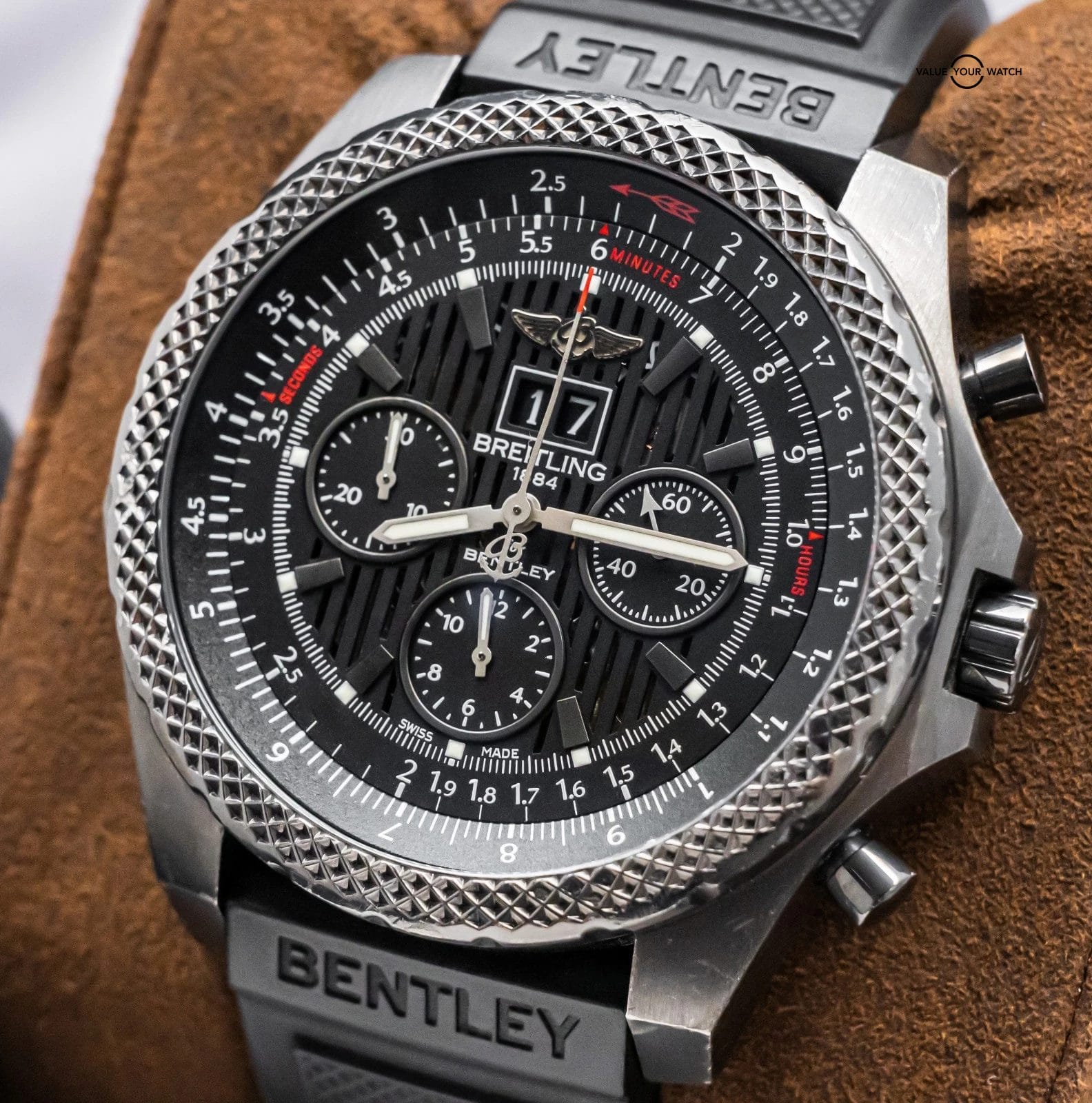Breitling Bentley 6.75 Speed Midnight Carbon $11K MSRP Complete M44364 - Image 7
