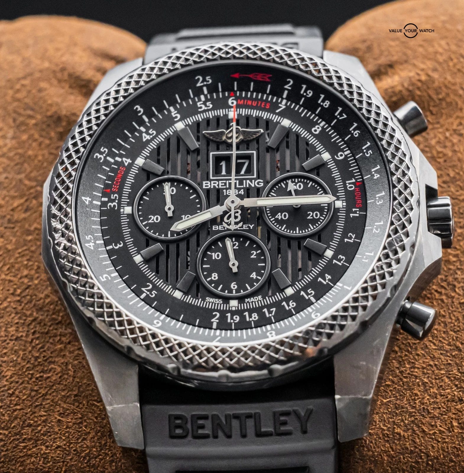 Breitling Bentley 6.75 Speed Midnight Carbon $11K MSRP Complete M44364 - Image 12