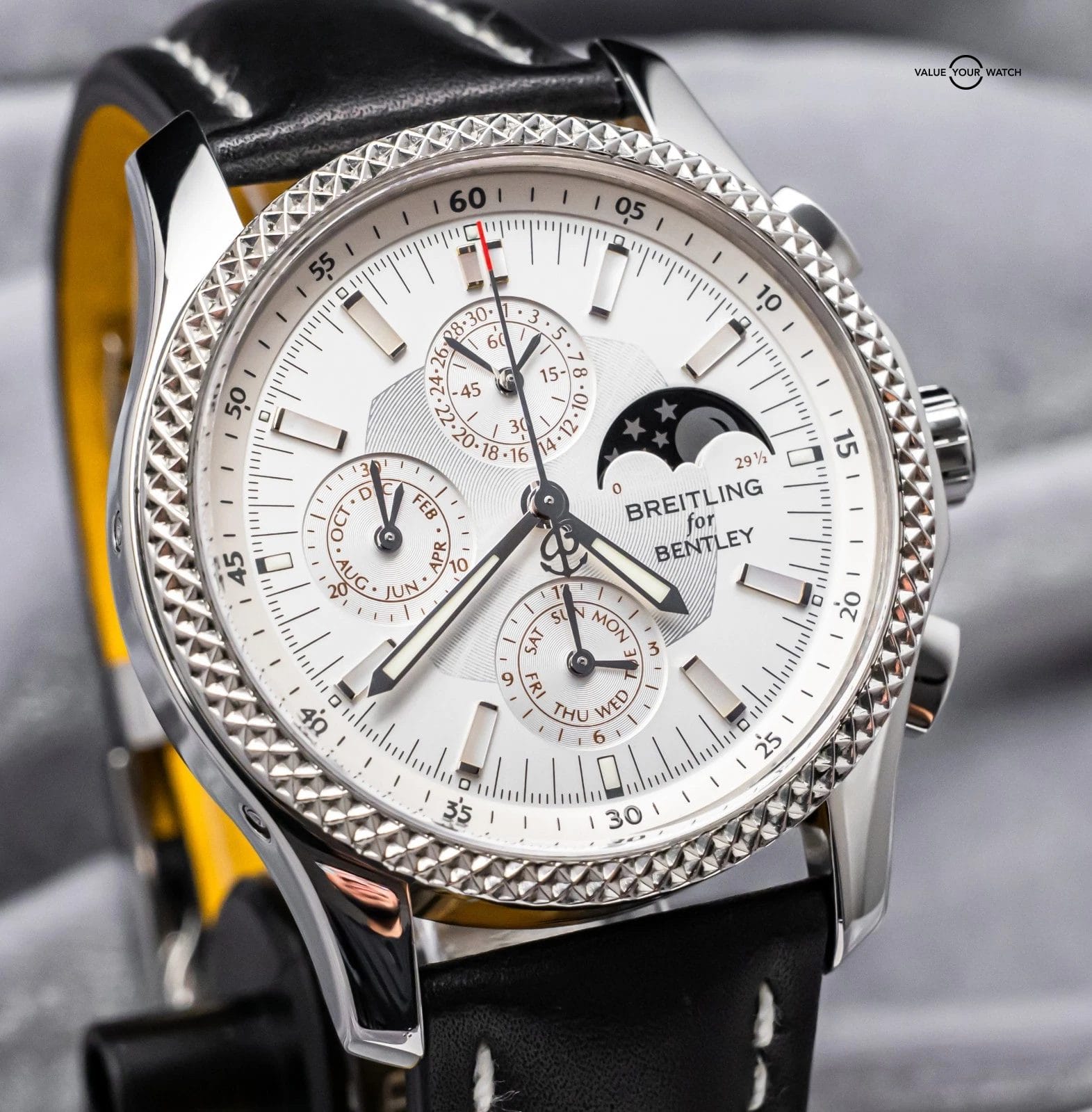 Breitling Bentley Mark VI Moonphase Chronograph $16K MSRP 42mm Box P19362