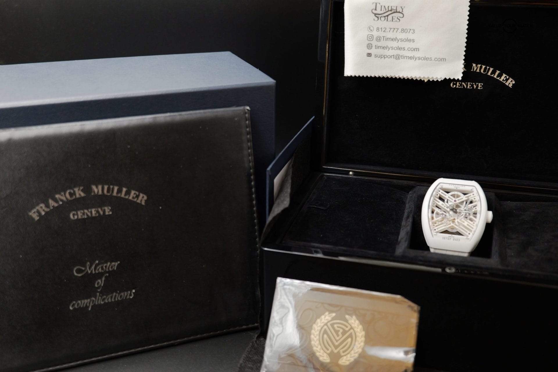 Franck Muller Vanguard Seven Days V45 S6 SQT TT BC BC SPE 45mm Titanium Skeleton Dial Full Set WARRANTY - Image 11