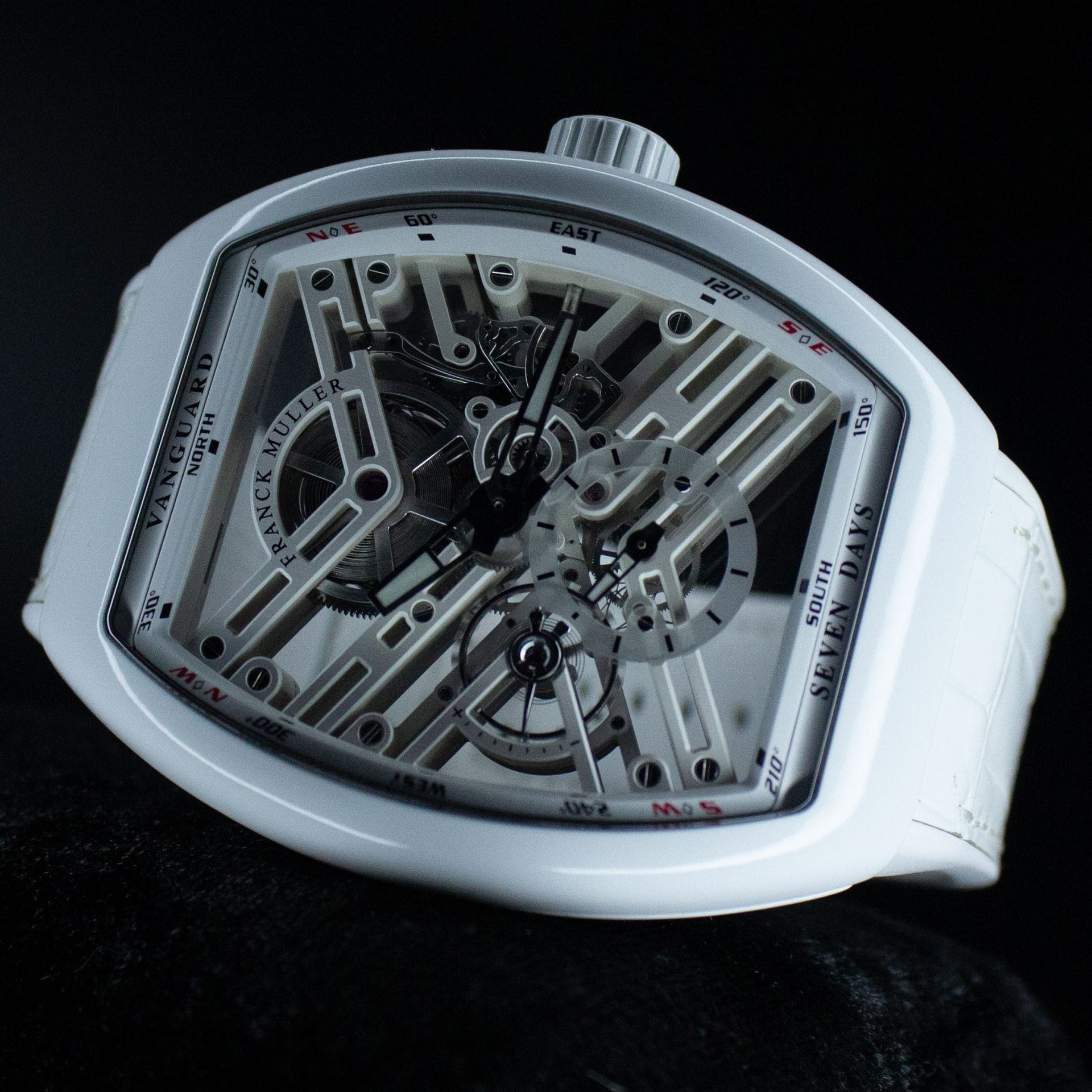 Franck Muller Vanguard Seven Days V45 S6 SQT TT BC BC SPE 45mm Titanium Skeleton Dial Full Set WARRANTY - Image 4
