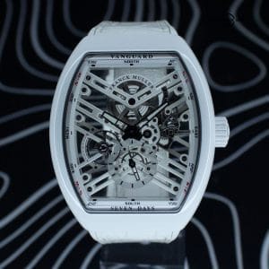 Franck Muller Vanguard Seven Days V45 S6 SQT TT BC BC SPE 45mm Titanium Skeleton Dial Full Set WARRANTY