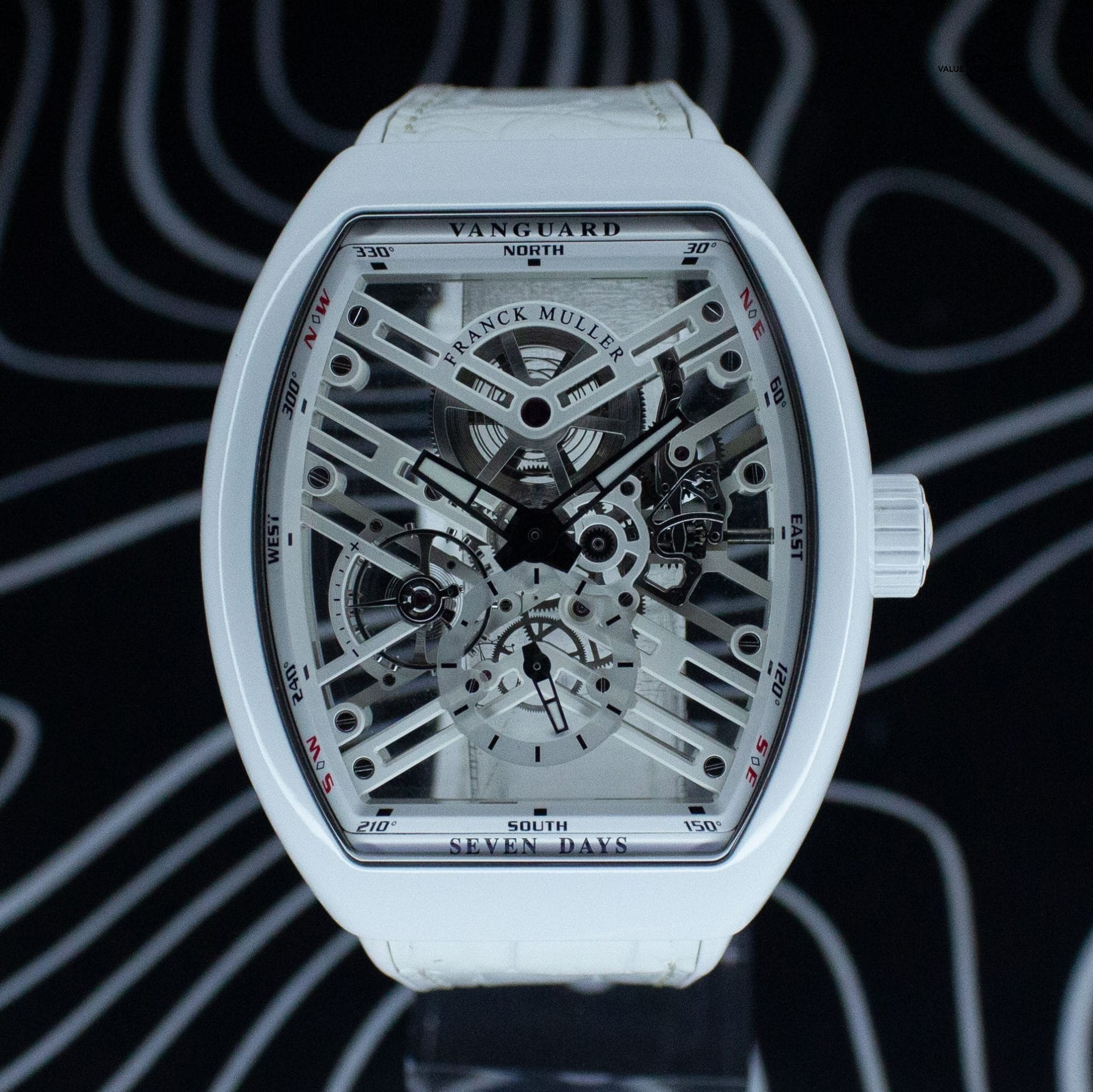 Franck Muller Vanguard Seven Days V45 S6 SQT TT BC BC SPE 45mm Titanium Skeleton Dial Full Set WARRANTY
