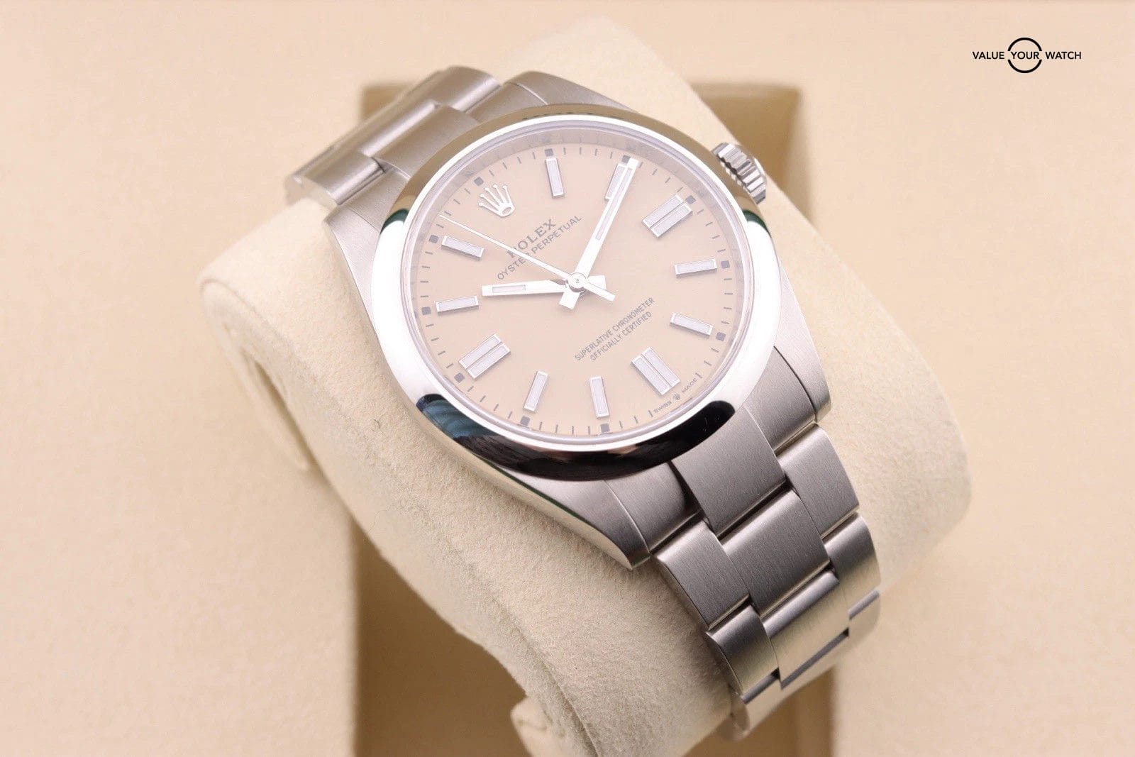 EXCELLENT 2025 Rolex Oyster Perpetual OP41 BEIGE Stainless Steel 41mm 134300 - Image 7