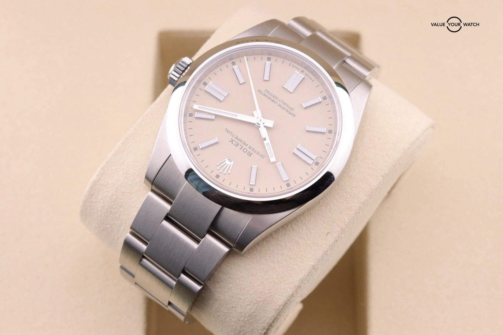 EXCELLENT 2025 Rolex Oyster Perpetual OP41 BEIGE Stainless Steel 41mm 134300 - Image 8