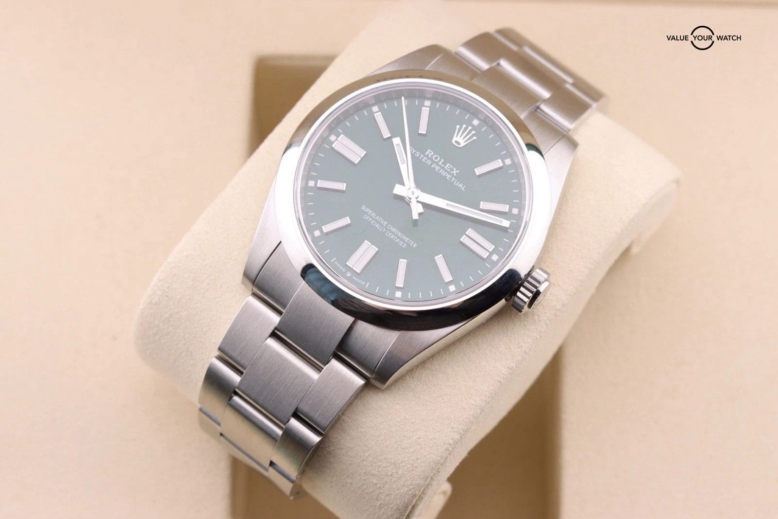 Unworn Rolex Oyster Perpetual 41mm Stainless Steel Green 134300 Dated 2026 - Image 6