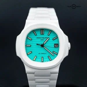 2025 Patek Philippe Nautilus 5711 White Ceramic Lefkada Blue by AET Remould