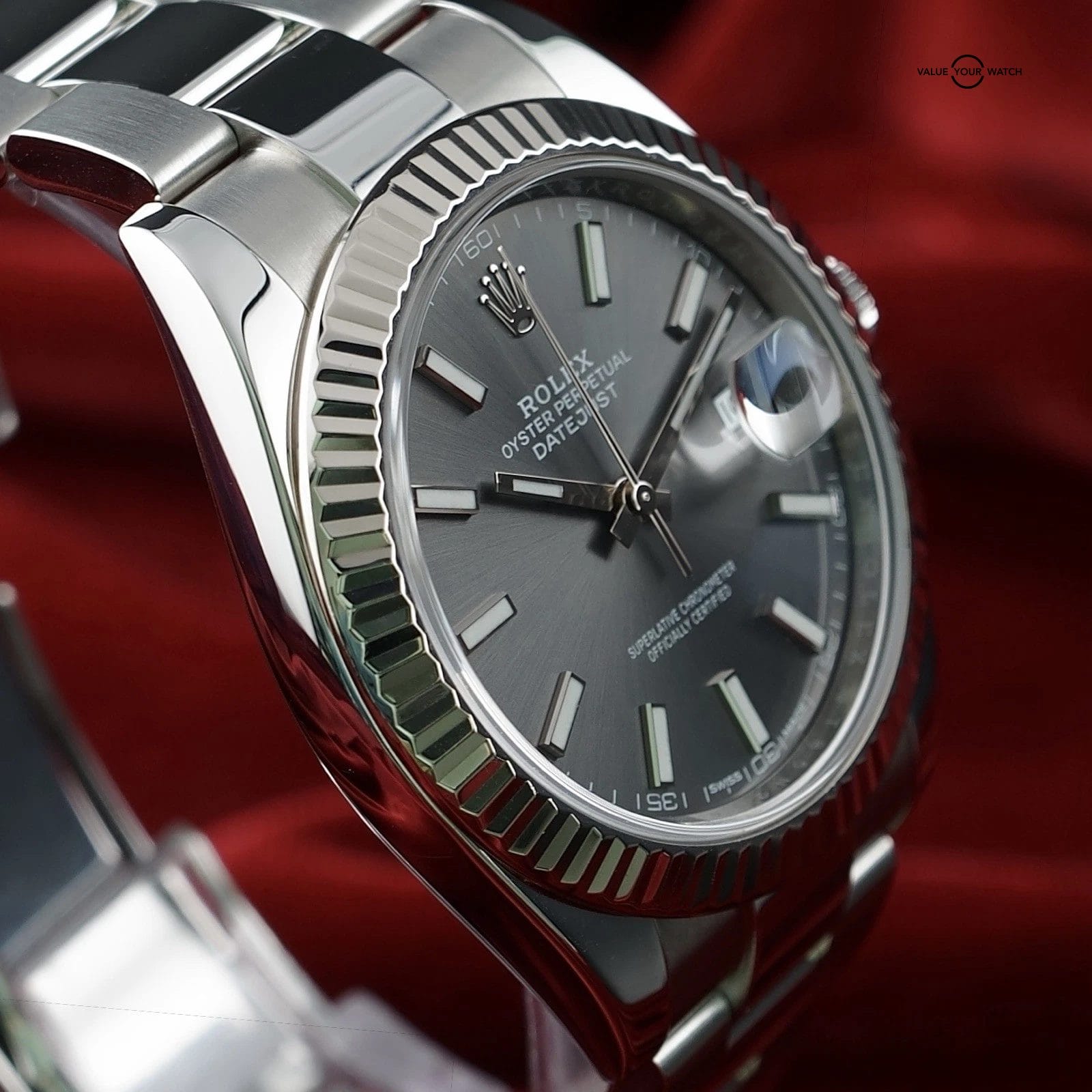 Rolex Datejust 41 - 126334 - Rhodium Dial - 18K Fluted Bezel - FULL SET - Mint - Image 6