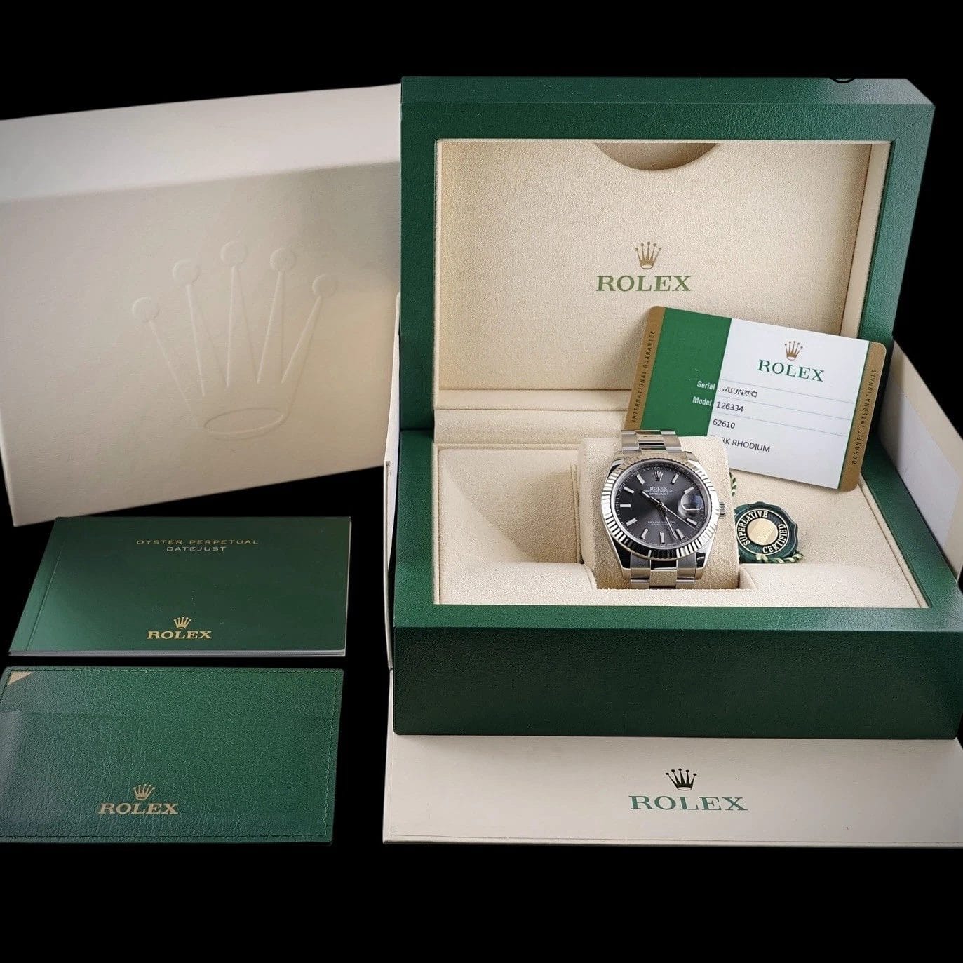 Rolex Datejust 41 - 126334 - Rhodium Dial - 18K Fluted Bezel - FULL SET - Mint - Image 8