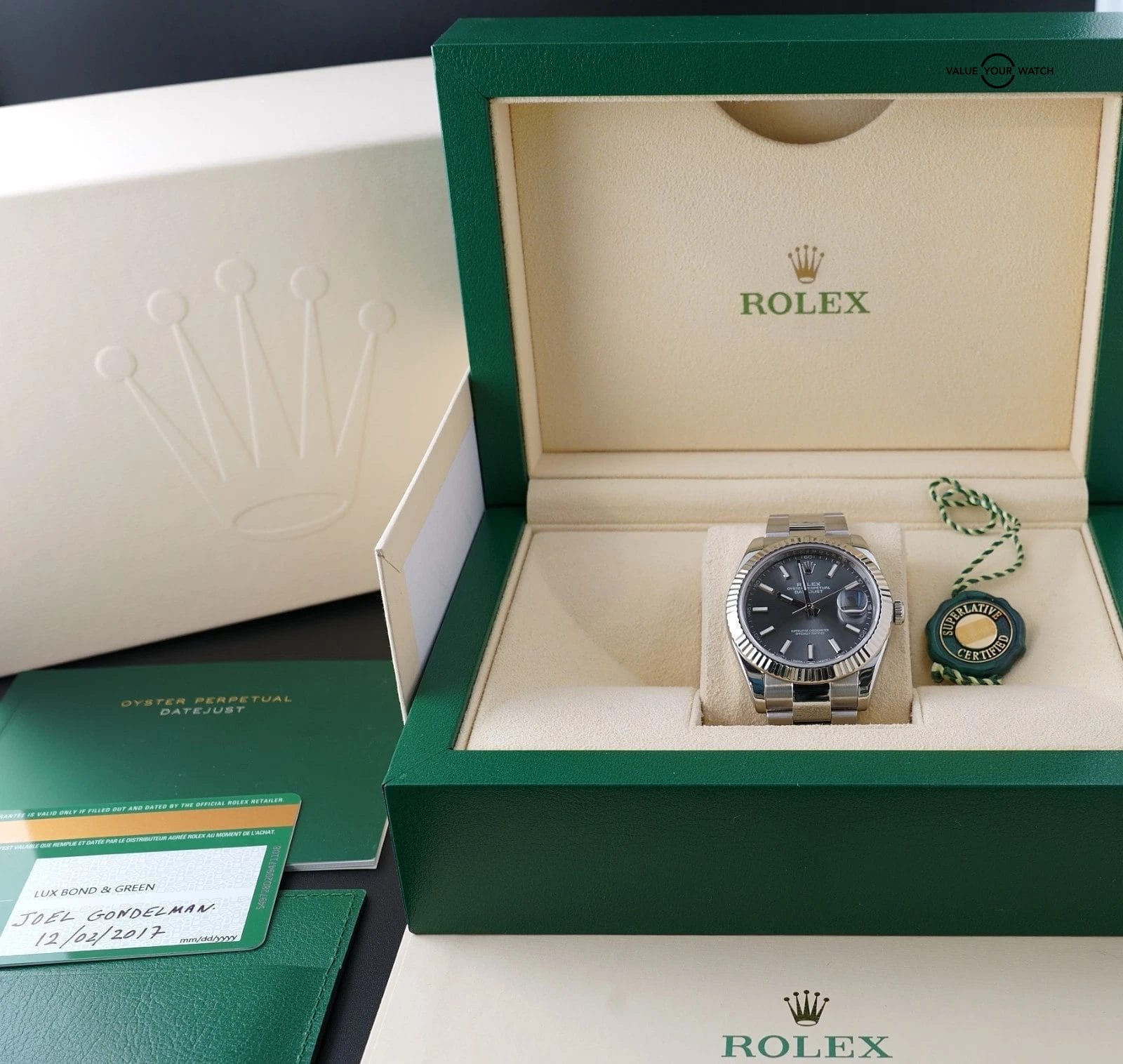 Rolex Datejust 41 - 126334 - Rhodium Dial - 18K Fluted Bezel - FULL SET - Mint - Image 15