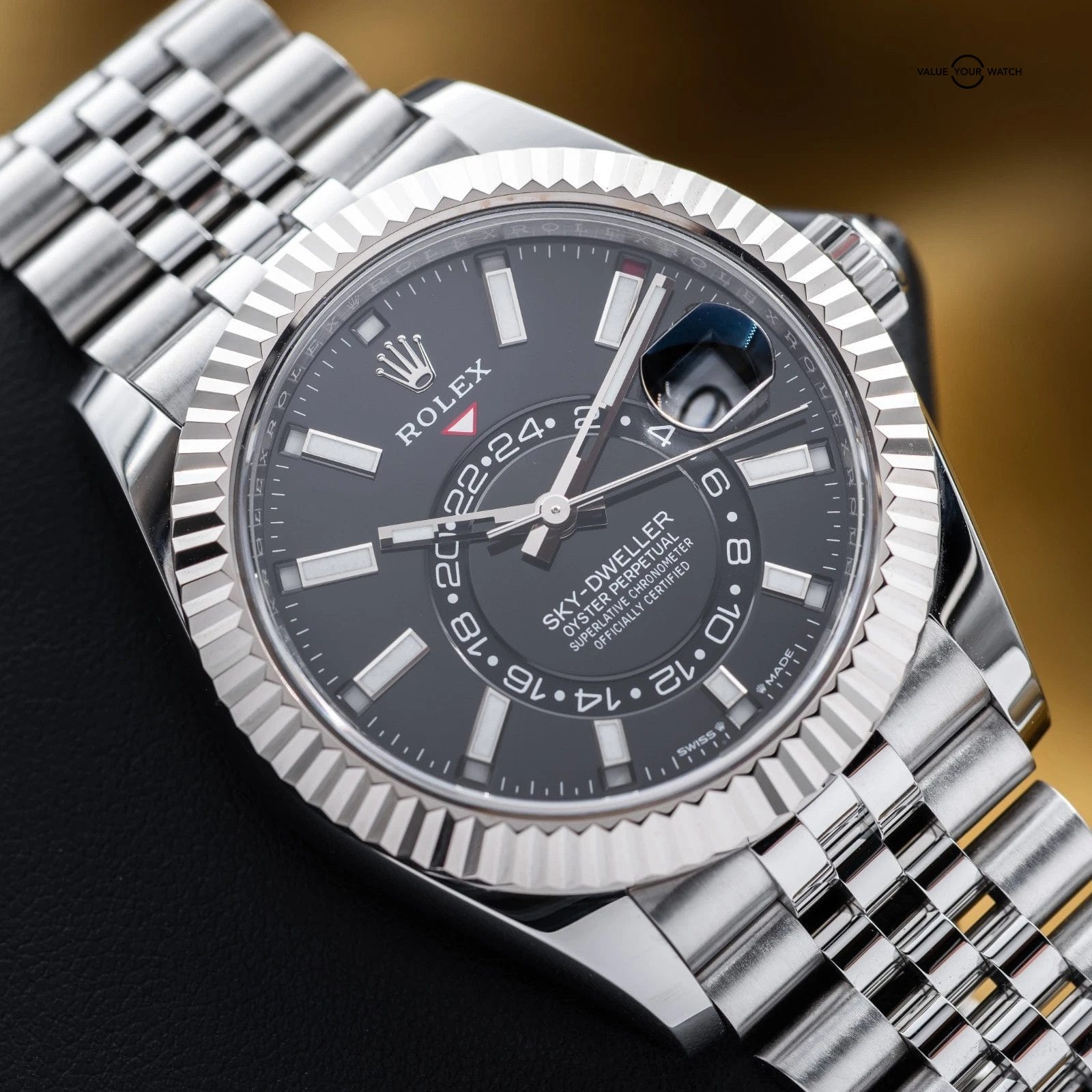 2025 Rolex Sky-Dweller White Gold Steel Black Dial 42mm Jubilee 336934 Full Set - Image 17