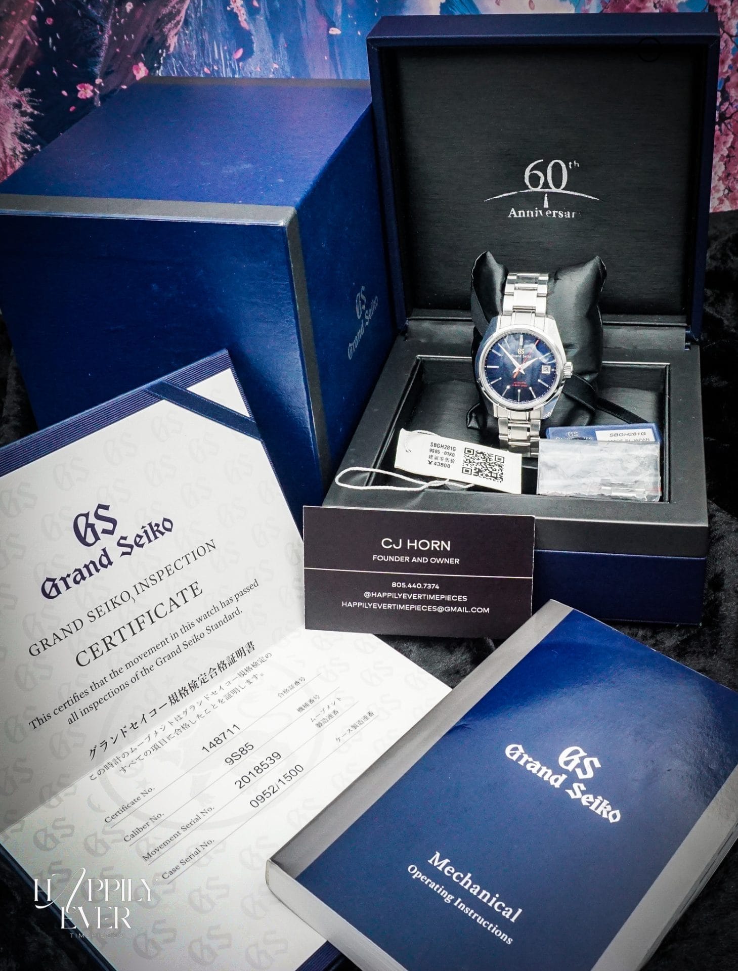 Grand Seiko “Superman” | Ref. SBGH281 | Hi-Beat 36000 Seasons Collection | Blue Dial | 40mm | Stainless Steel | 2020 | Full Set | - Image 5