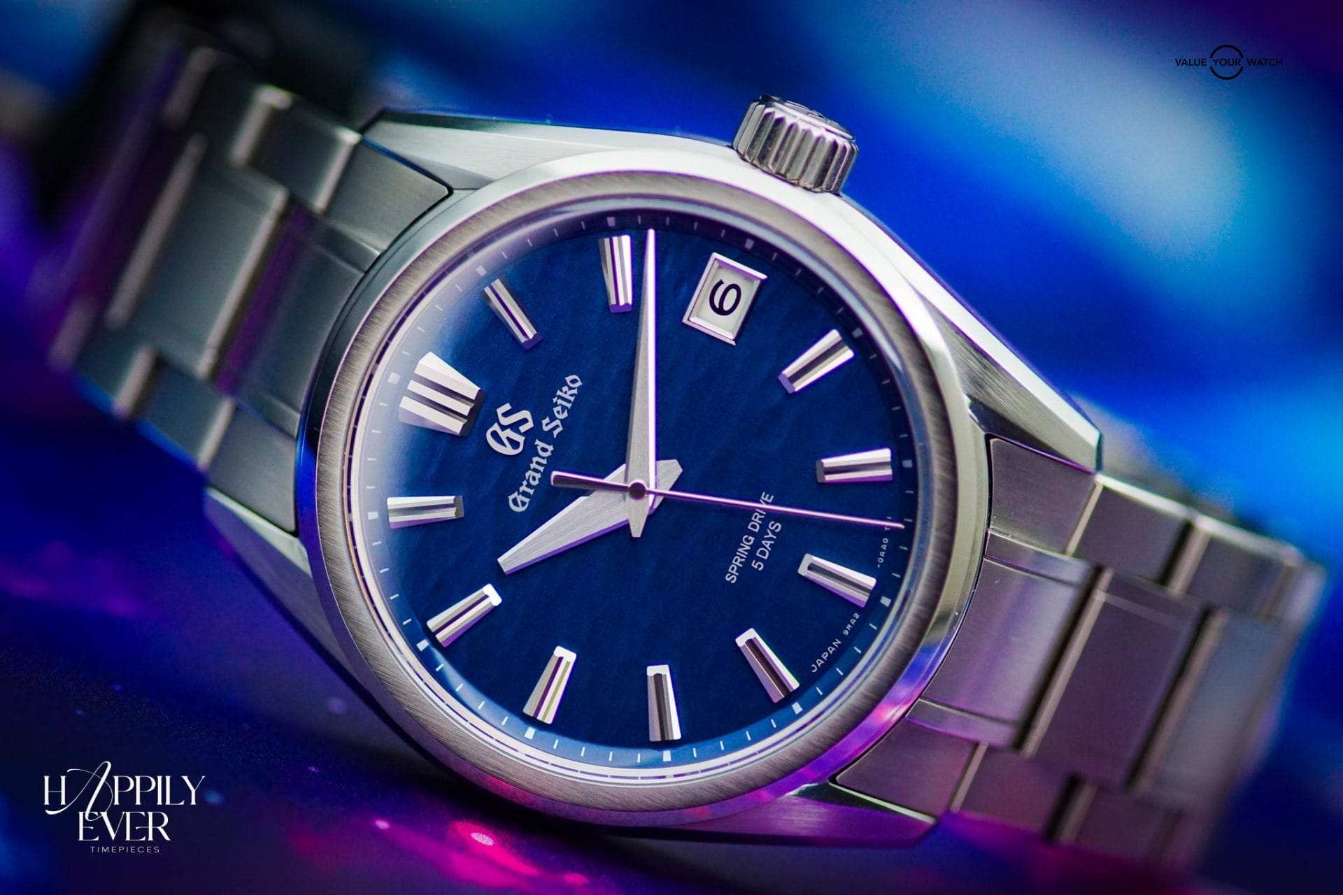 Grand Seiko “Lake Suwa” | Ref. SLGA019 | Spring Drive Seasons Collection | Blue Dial | 40mm | Titanium | 2023 | Full Set |