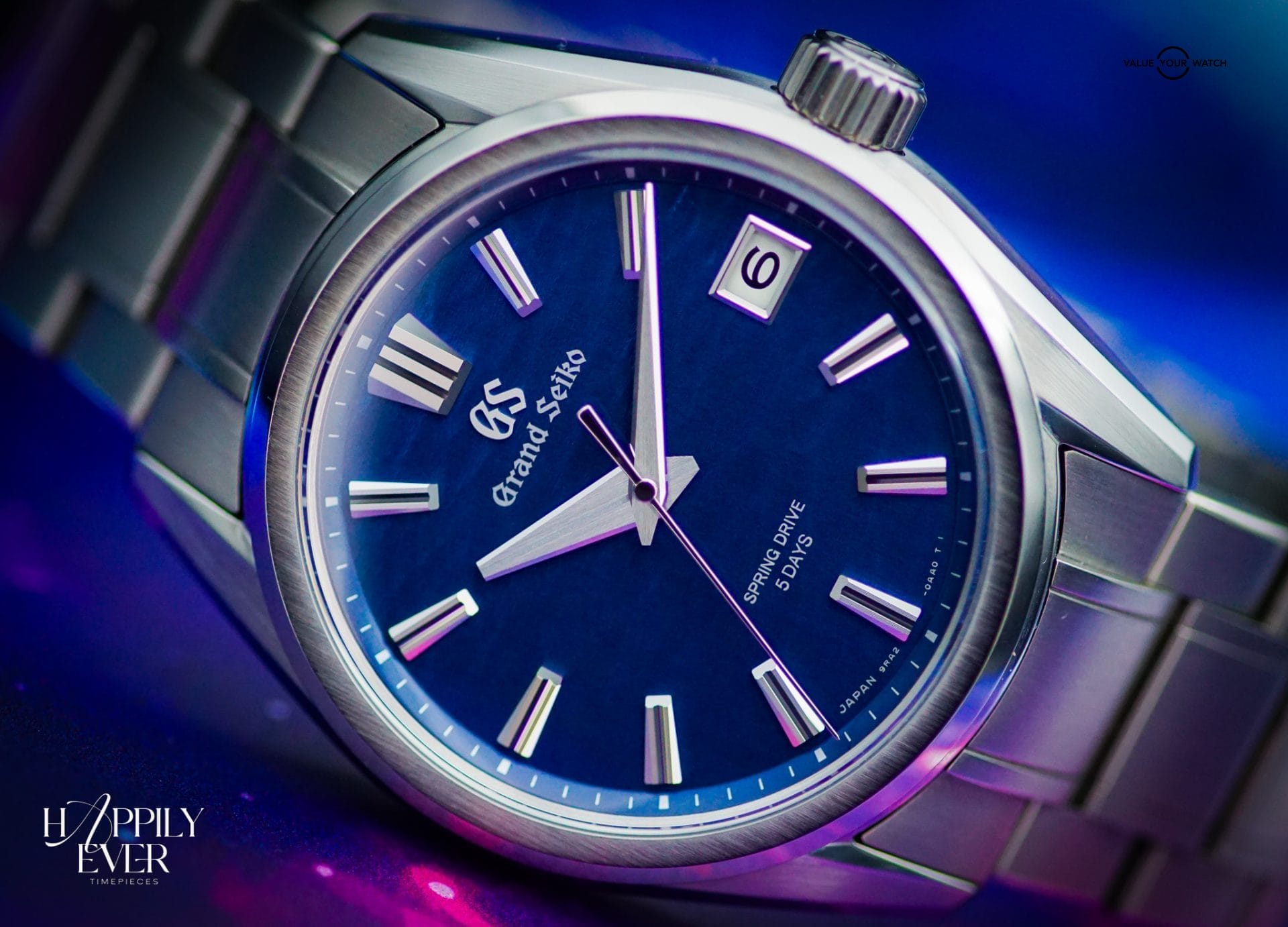 Grand Seiko “Lake Suwa” | Ref. SLGA019 | Spring Drive Seasons Collection | Blue Dial | 40mm | Titanium | 2023 | Full Set | - Image 6