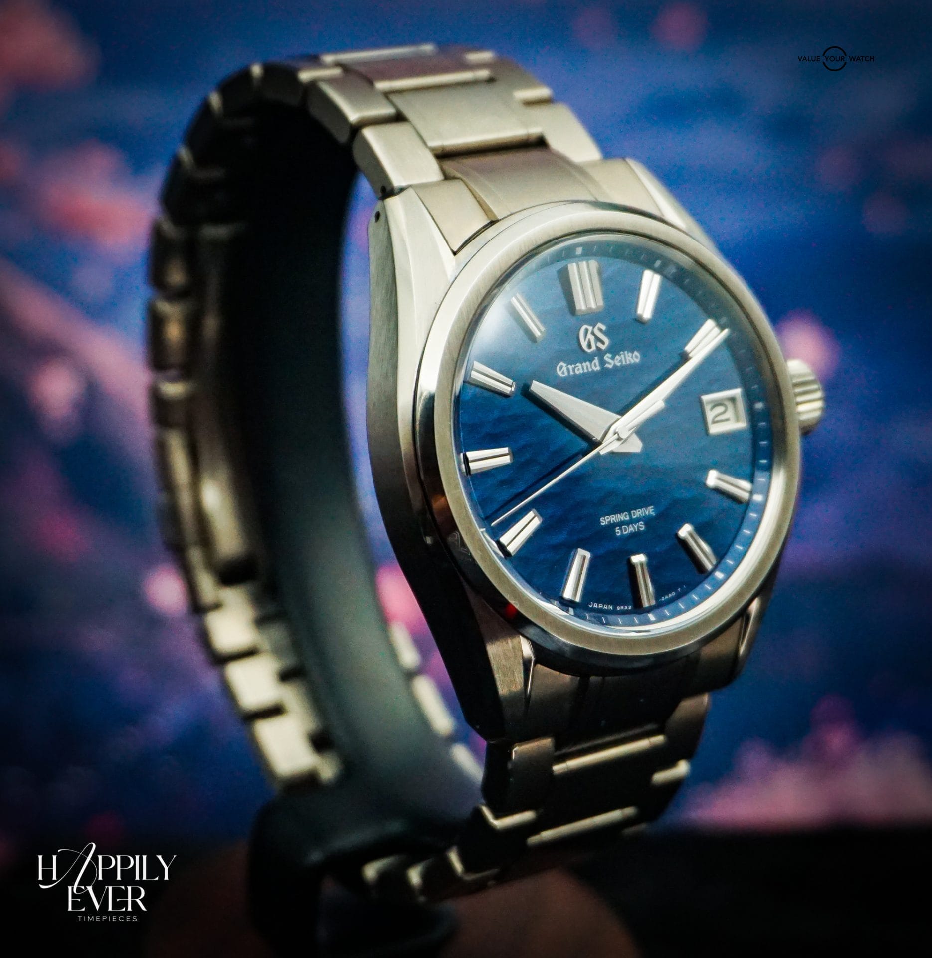 Grand Seiko “Lake Suwa” | Ref. SLGA019 | Spring Drive Seasons Collection | Blue Dial | 40mm | Titanium | 2023 | Full Set | - Image 13