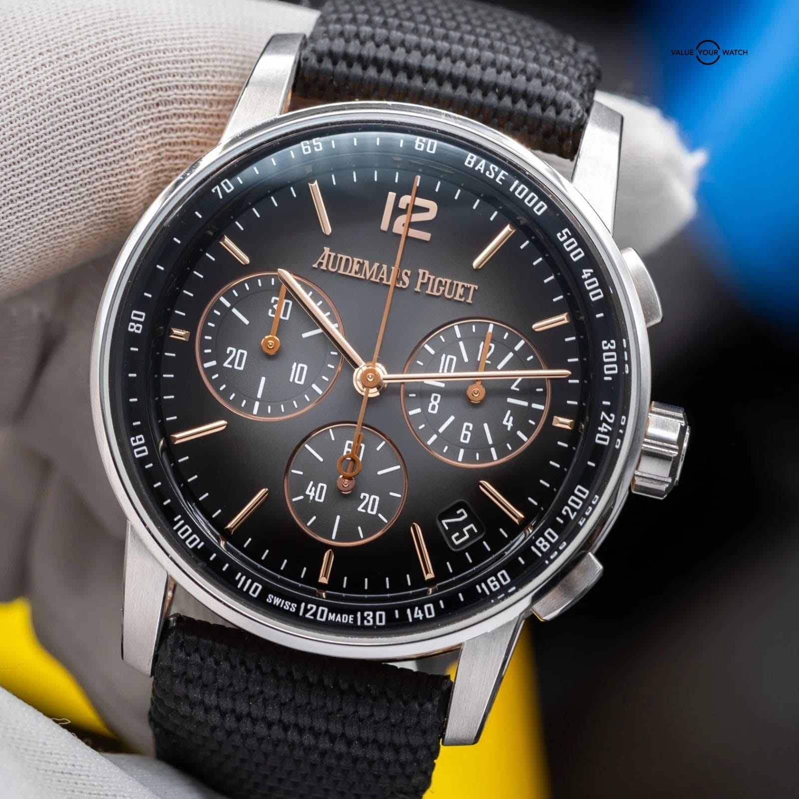 Audemars Piguet Code 11.59 Chronograph Rose & White Gold Men's Watch - 26393CR - Image 8