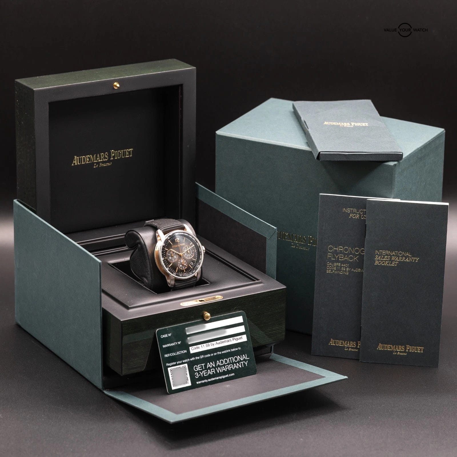 Audemars Piguet Code 11.59 Chronograph Rose & White Gold Men's Watch - 26393CR - Image 14