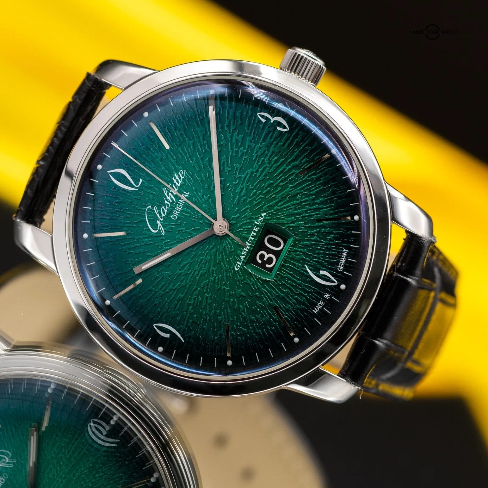 Glashutte Original Sixties Panorama Date Green Dial ref. 2-39-47-04-02-01 - Image 7