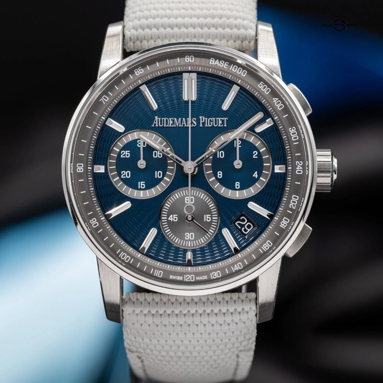 Audemars Piguet Code 11.59 Chronograph 41mm Blue Dial 26393ST NEW & UNWORN - Image 3