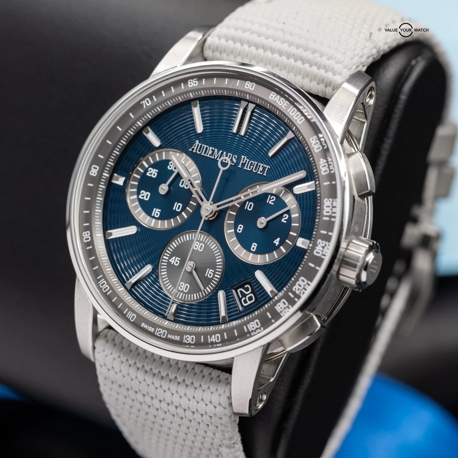 Audemars Piguet Code 11.59 Chronograph 41mm Blue Dial 26393ST NEW & UNWORN - Image 4