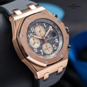 Audemars Piguet Royal Oak Offshore Rose Gold-Rhodium Gray Men’s Watch – 26470OR