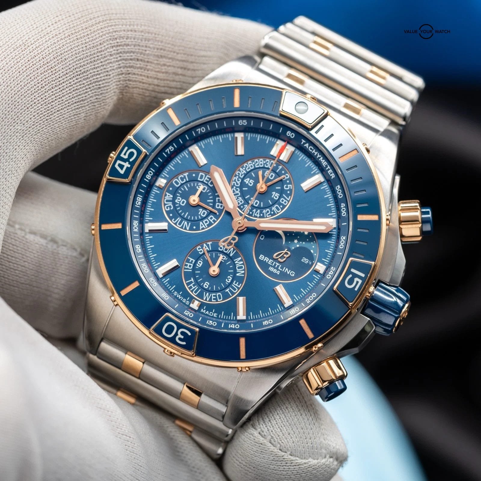 Breitling Super Chronomat 44 Rose Gold Four-Year Calendar U19320161C1U1 - Image 11