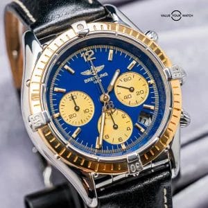 Breitling Chrono Cockpit 37mm SERVICED Yellow Gold & Steel Callisto D30012